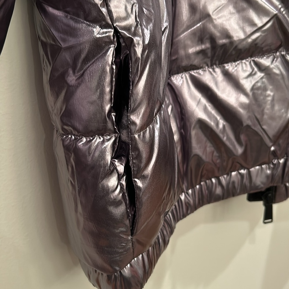 NWT DKNY Sport Down Jacket DP2J8893 Silver Tone Regular Fit, sz L - Picture 4 of 12